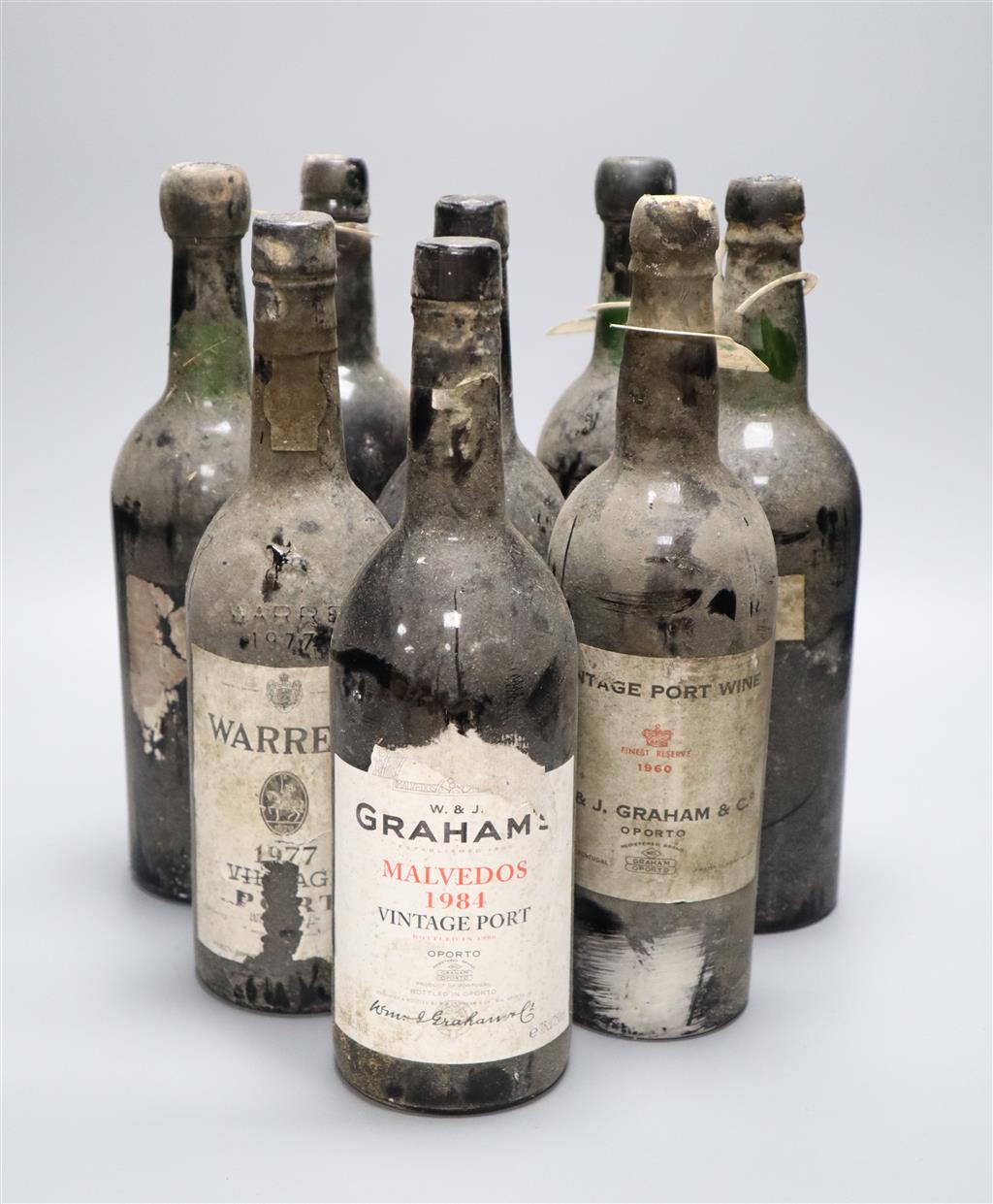 Eight bottles of vintage Port to include Croft 1966, Grahams 1960 and 1981, and Warres 1984